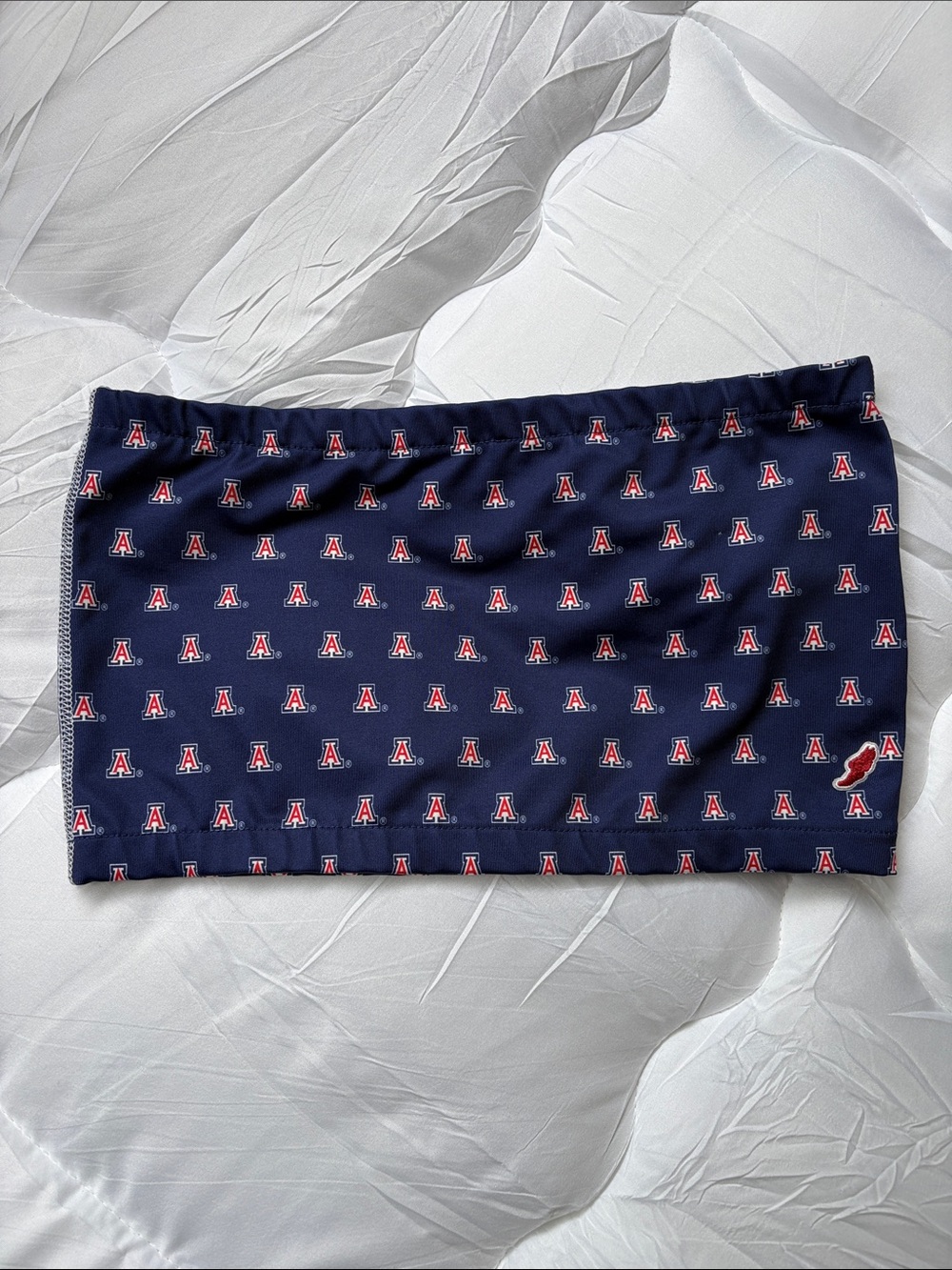 University of Arizona Wildcats Bandeau Strapless Tube Top All Over Mini Logo S/M